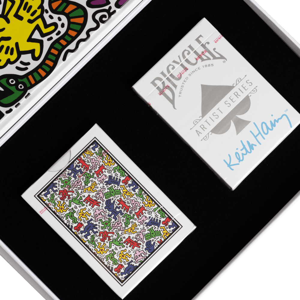 Bicycle Artist Series: Keith Haring Žaidimo kortų rinkinys dėžutėje Bicycle - OBUOLYS
