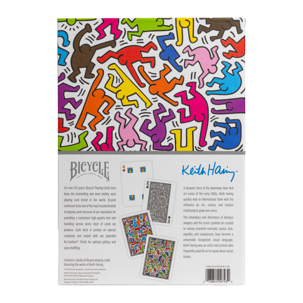 Bicycle Artist Series: Keith Haring Žaidimo kortų rinkinys dėžutėje Bicycle - OBUOLYS