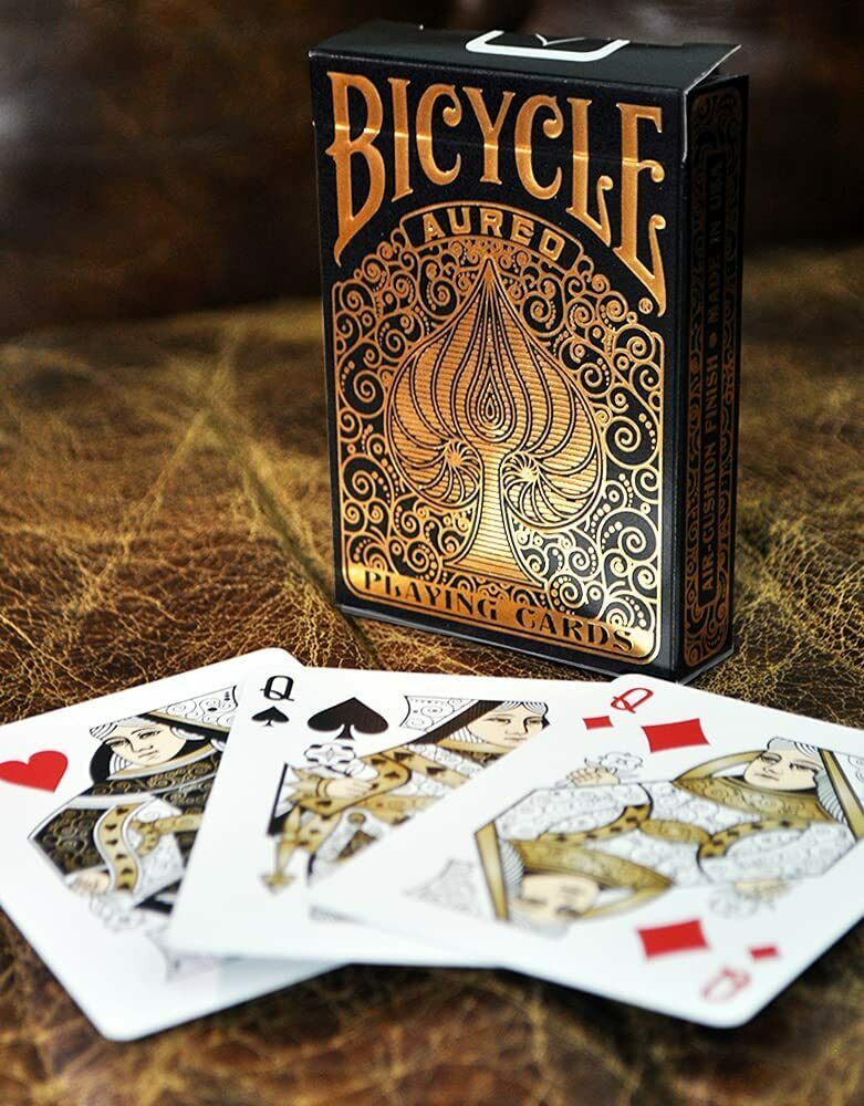 Bicycle Aureo Black žaidimo kortos - OBUOLYS