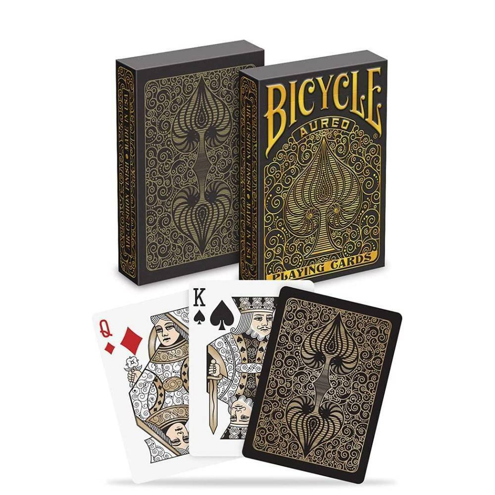 Bicycle Aureo Black žaidimo kortos - OBUOLYS