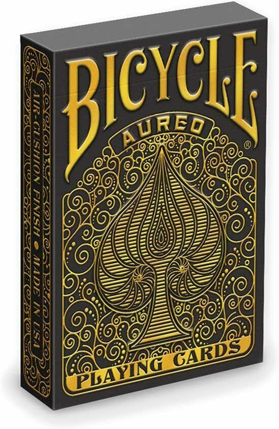 Bicycle Aureo Black žaidimo kortos - OBUOLYS
