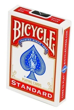 Bicycle Blank Back Standard Face Red kortos - OBUOLYS