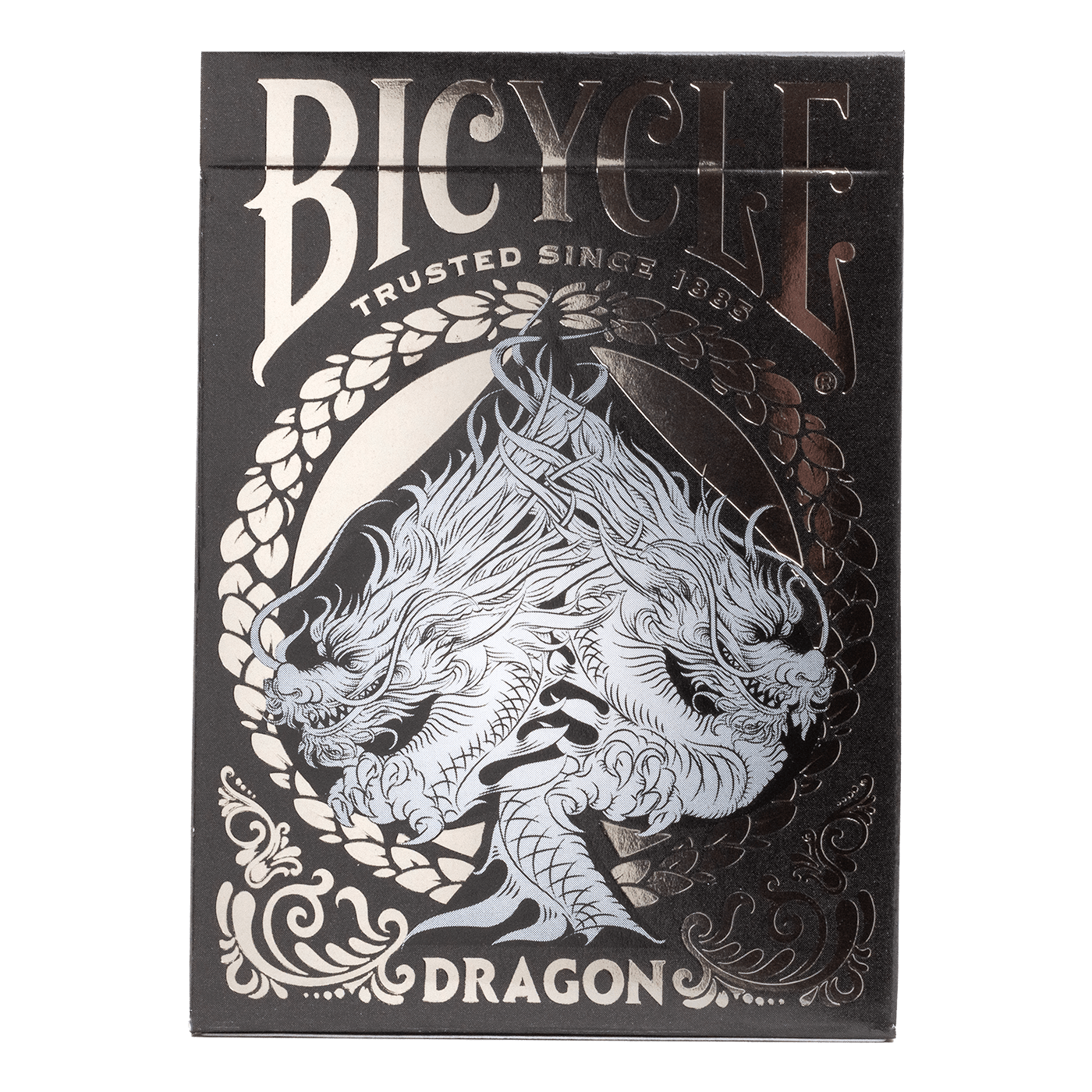 Bicycle Dragon žaidimo kortos (juodos) - OBUOLYS