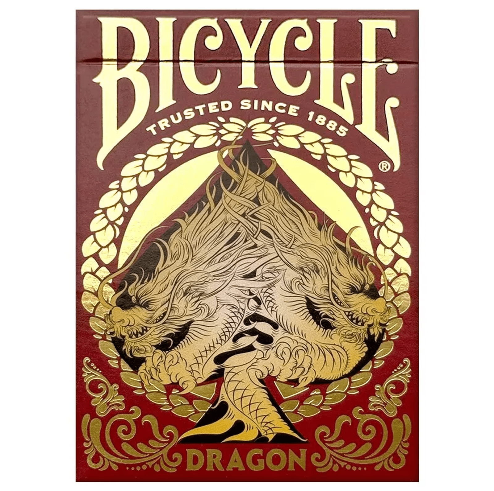Bicycle Dragon žaidimo kortos (raudona) - OBUOLYS