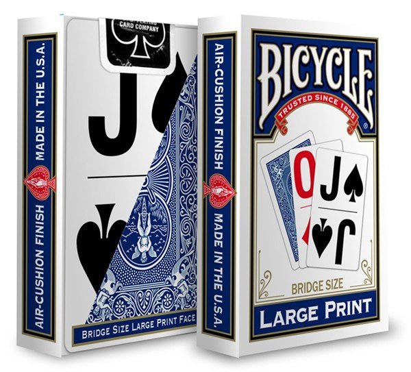 Bicycle Large Print kortos (Mėlynos) - OBUOLYS