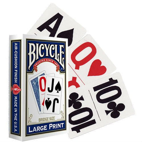 Bicycle Large Print kortos (Mėlynos) - OBUOLYS