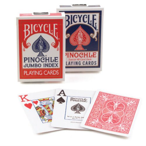 Bicycle Pinochle Jumbo kortos (Mėlynos) - OBUOLYS