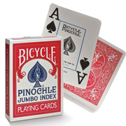 Bicycle Pinochle Jumbo kortos (Raudonos) - OBUOLYS