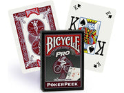 Bicycle Pro Poker Peek pokerio kortos Raudonos - OBUOLYS