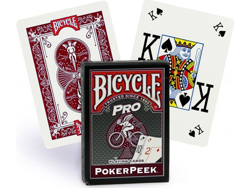 Bicycle Pro Poker Peek pokerio kortos Raudonos - OBUOLYS