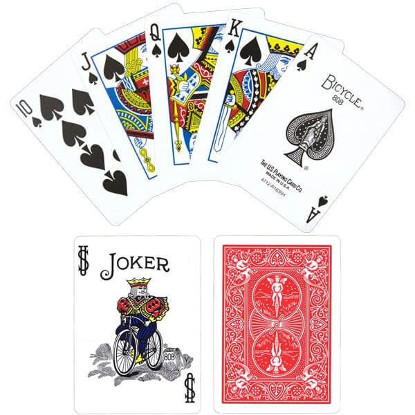 Bicycle Rider Back 808 black seal playing kortos (raudonos) - OBUOLYS