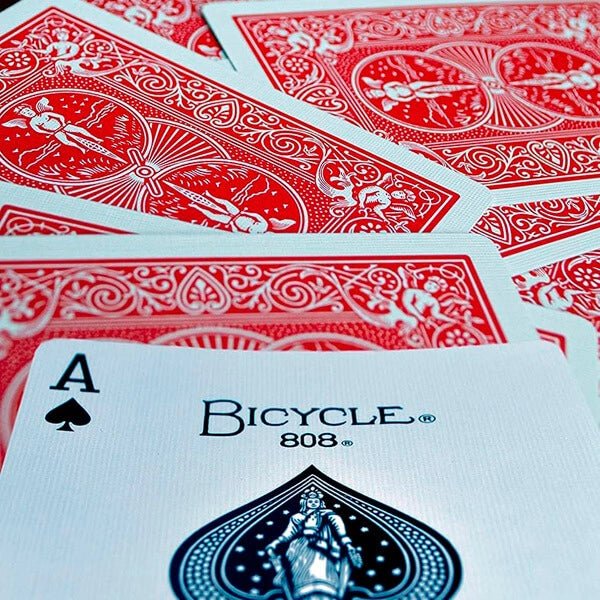 Bicycle Rider Back 808 black seal playing kortos (raudonos) - OBUOLYS