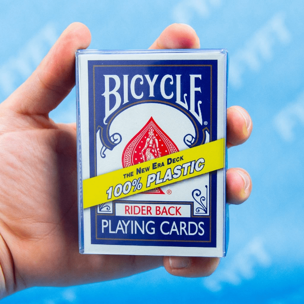 Bicycle Rider Back Plastic žaidimo kortos (Mėlynos) - OBUOLYS