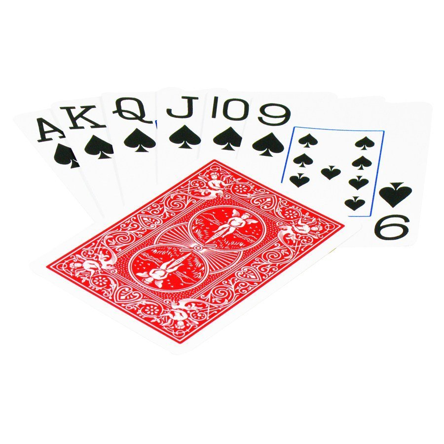 Bicycle Rider Jumbo pokerio kortos (Raudonos) - OBUOLYS