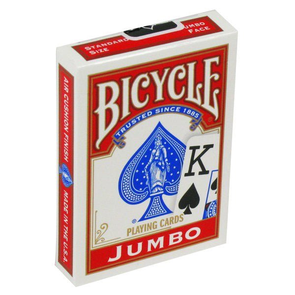 Bicycle Rider Jumbo pokerio kortos (Raudonos) - OBUOLYS