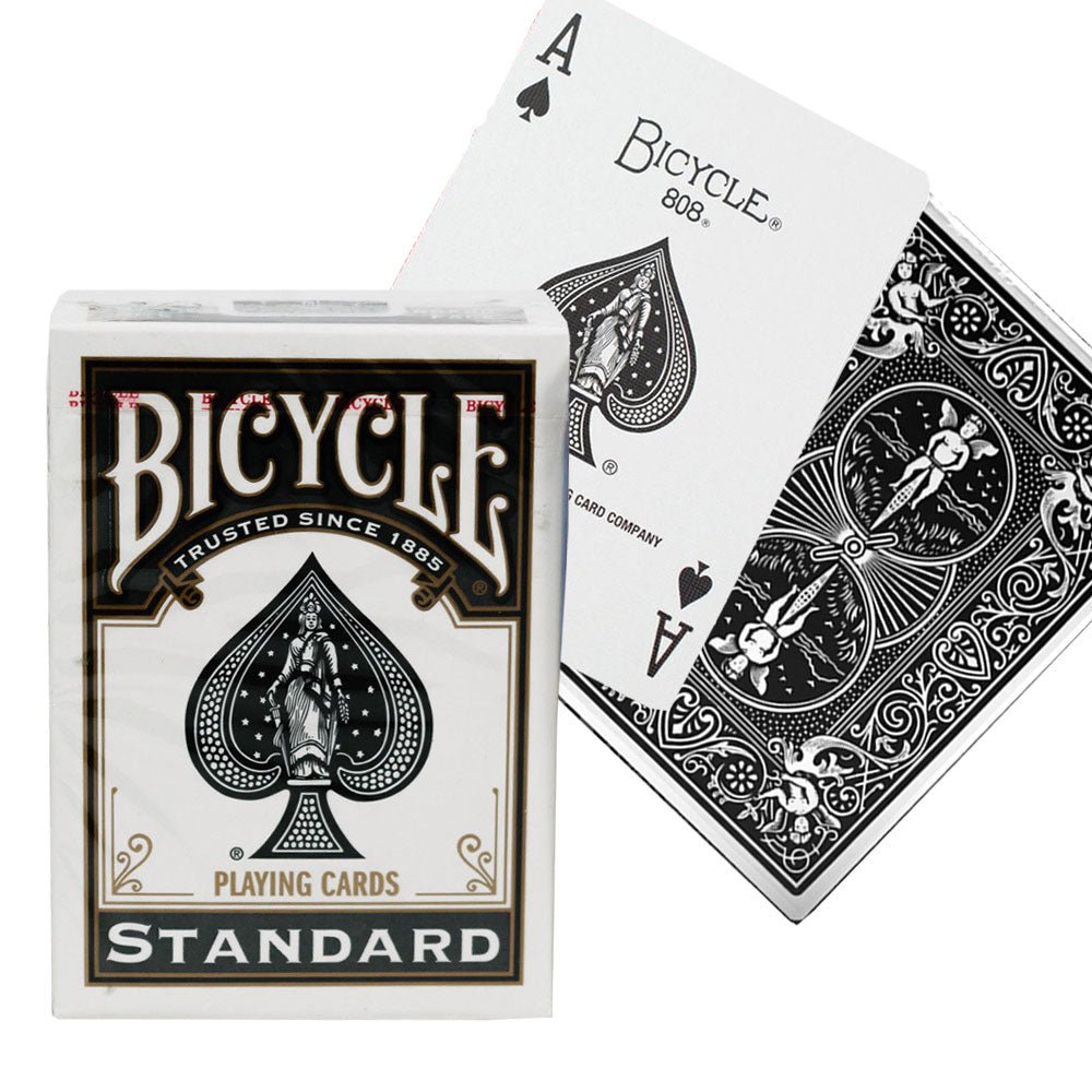 Bicycle Rider Standard keturios kortų kaladės (Juodos, raudonos) - OBUOLYS