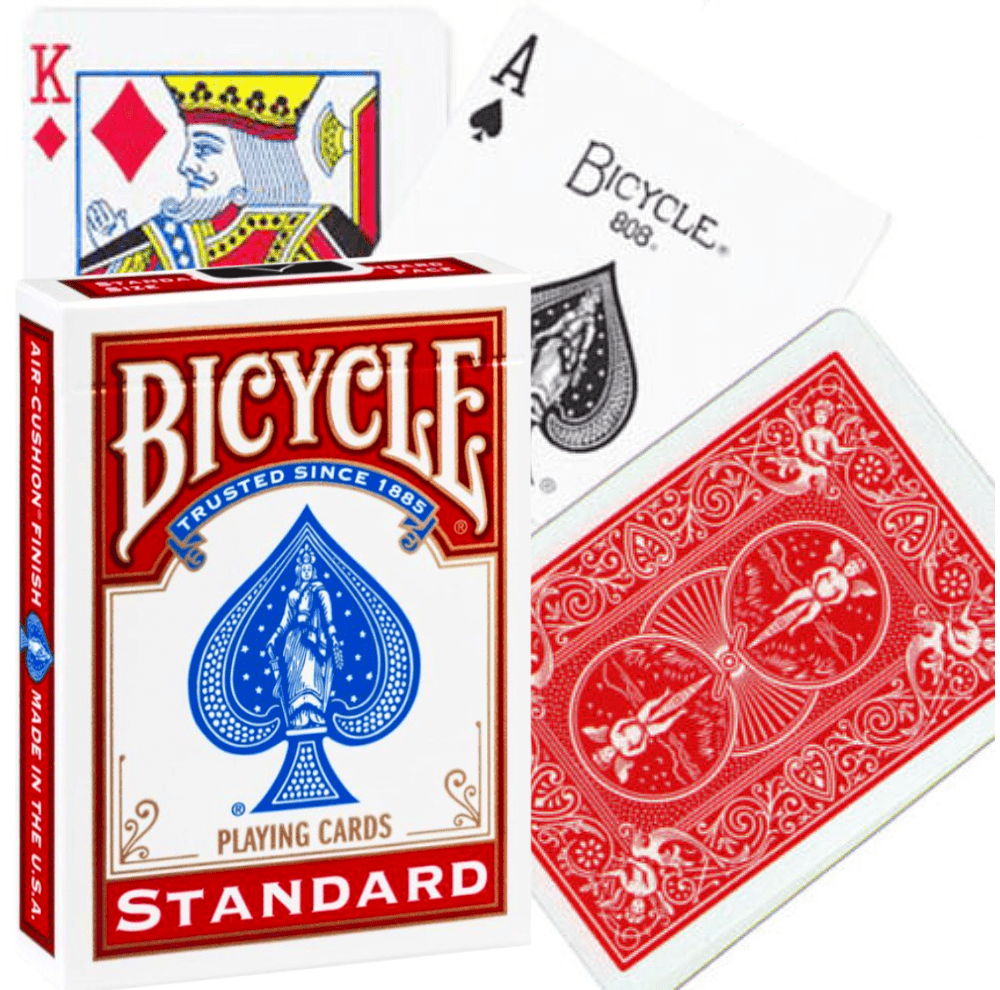 Bicycle Rider Standard pokerio kortos (Raudonos) - OBUOLYS