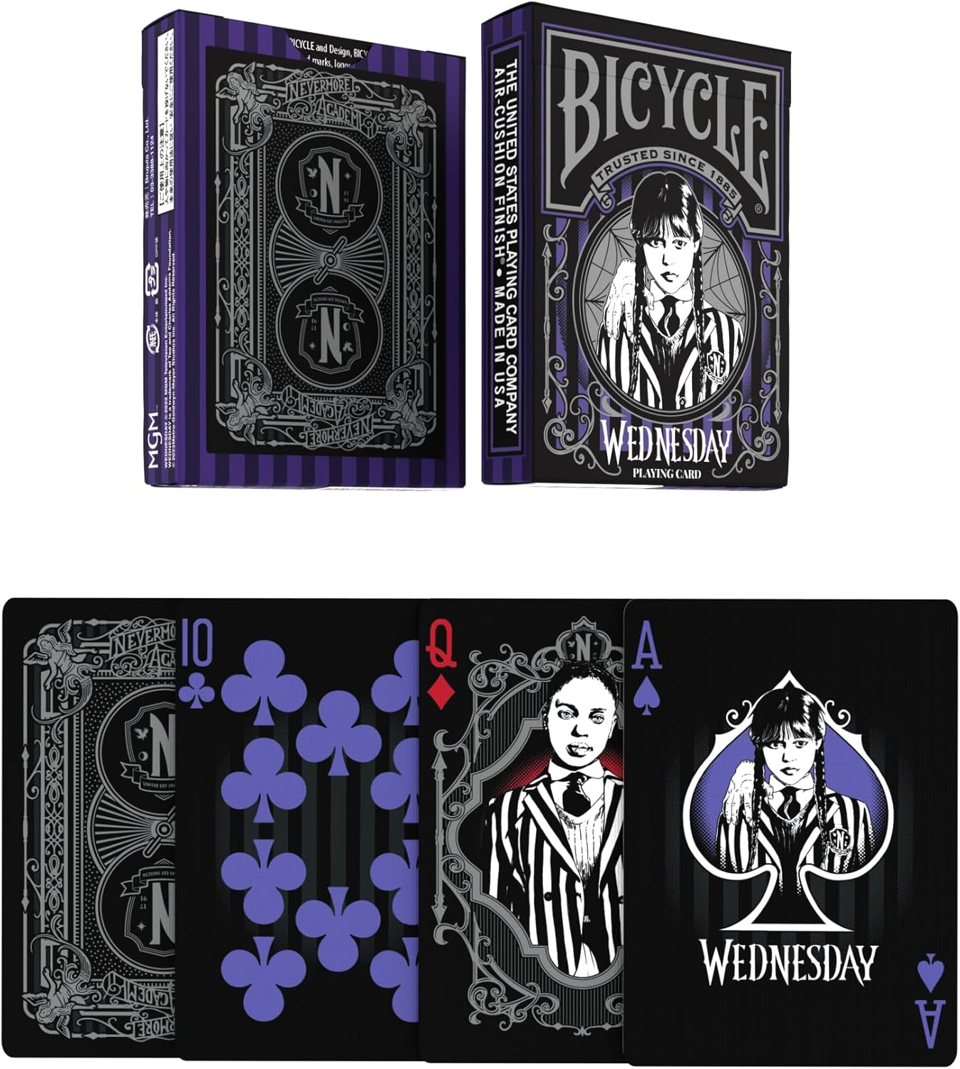 Bicycle Wednesday Addams žaidimo kortos - OBUOLYS