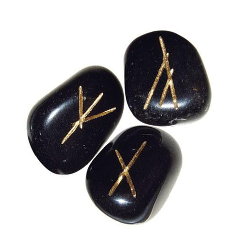Black Agate Runos (juodojo agato) Lo Scarabeo - OBUOLYS