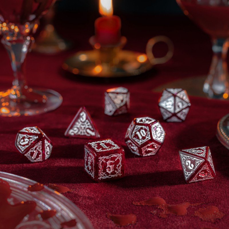 Bloodsucker Scarlet RPG kauliukų rinkinys Q - WORKSHOP - OBUOLYS