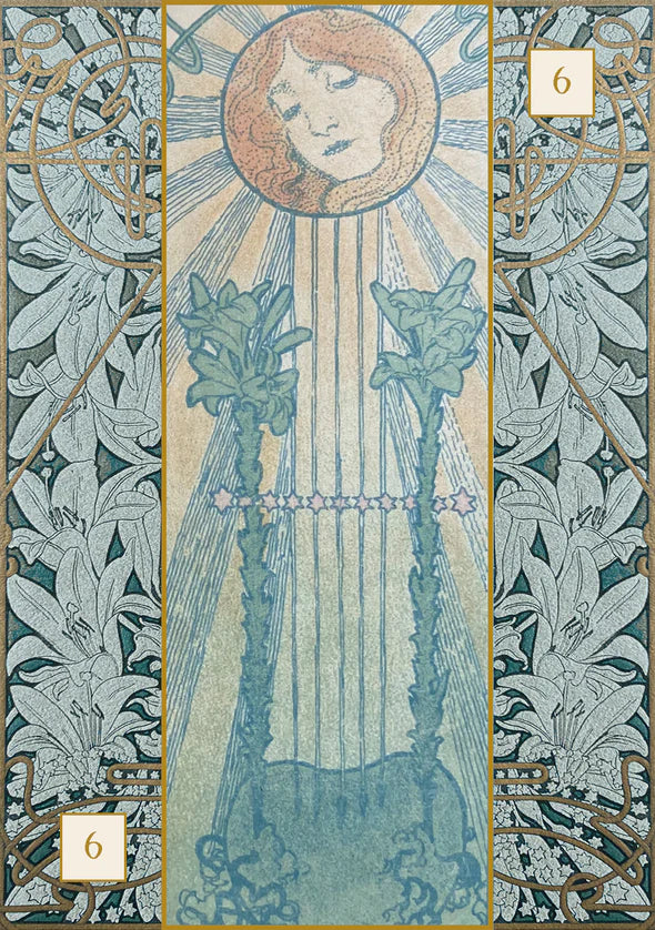 Alfons Maria Mucha Oracle kortos Lo Scarabeo