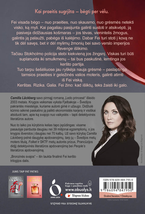 BRONZINĖS SVAJOS: detektyvų karalienė Camilla Läckberg sugrįžta su finaline Fei keršto serijos knyga - OBUOLYS
