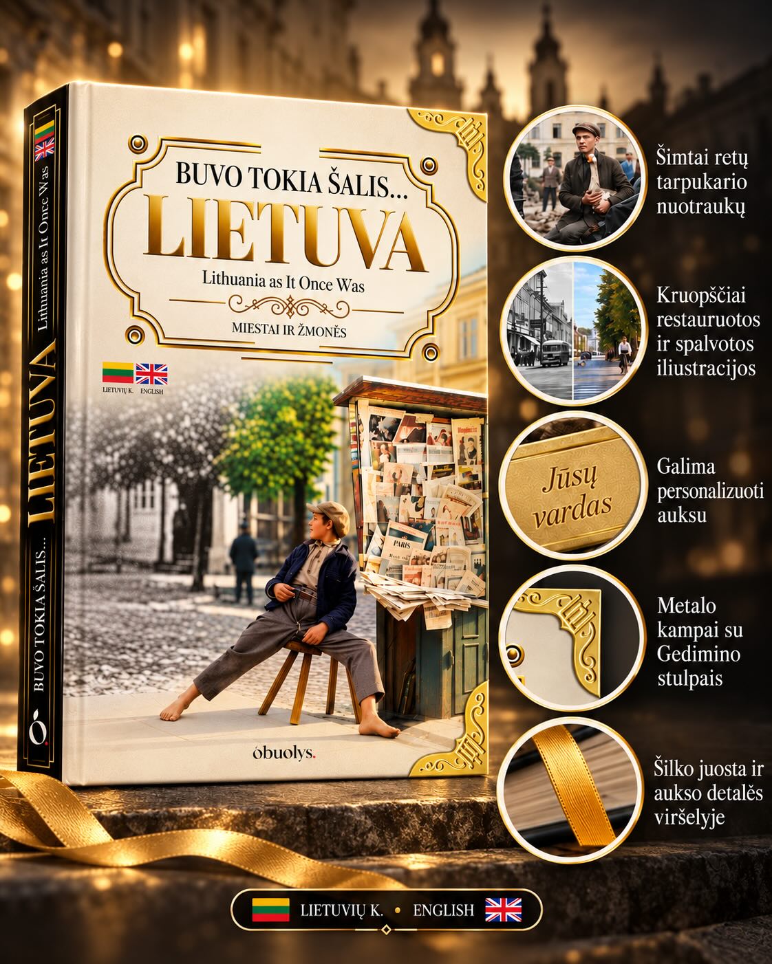 Buvo tokia šalis… Lietuva: unikali dvikalbė didelio formato dovana – speciali išankstinė kaina, vėliau brangs!