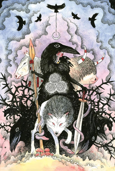 Call of the Morrigan Oracle kortos Llewellyn - OBUOLYS