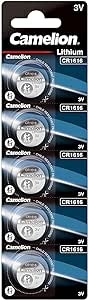 Camelion CR1616 ličio baterija moneta, 5 vnt. - OBUOLYS