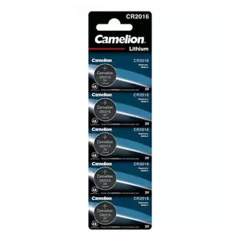 Camelion CR2016 ličio baterija, moneta, 5 vnt. - OBUOLYS