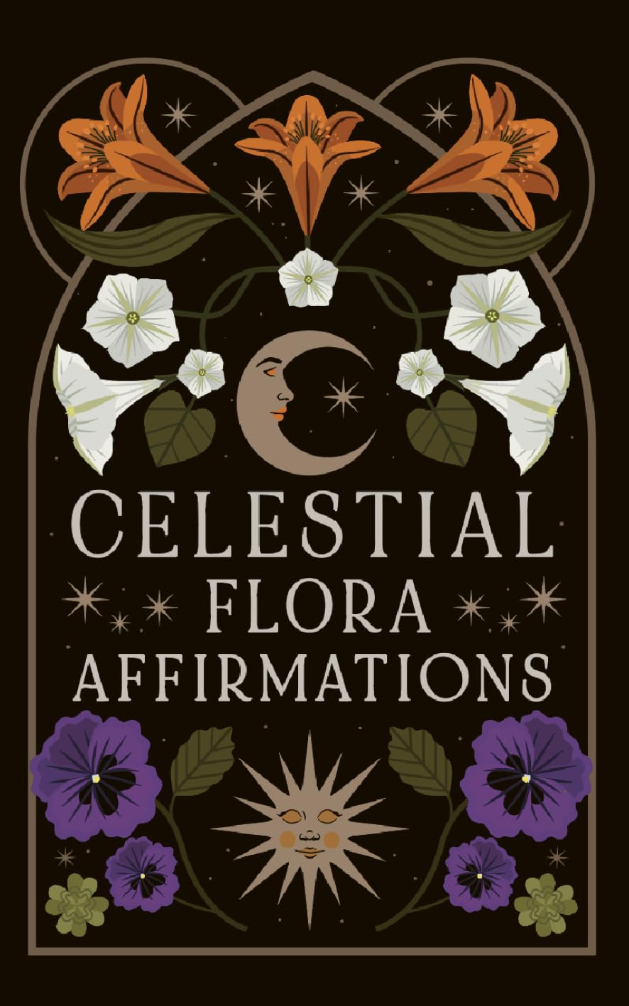 Celestial Flora Affirmacijos kortos Leaping Hare Press - OBUOLYS
