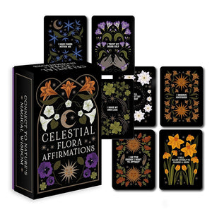 Celestial Flora Affirmacijos kortos Leaping Hare Press - OBUOLYS