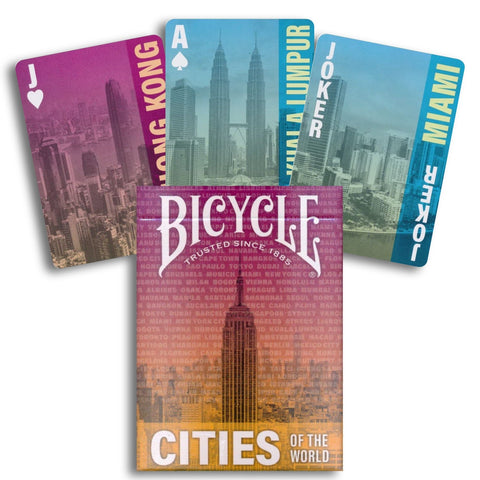 Cities of the World žaidimo kortos Bicycle - OBUOLYS