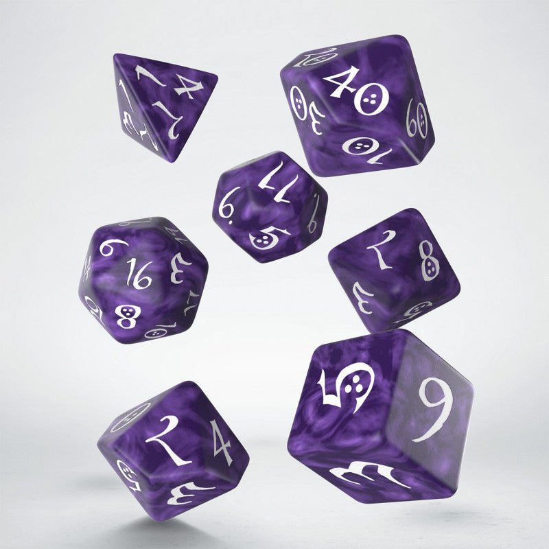 Classic RPG kauliukų rinkinys violetinės ir baltos sp - OBUOLYS
