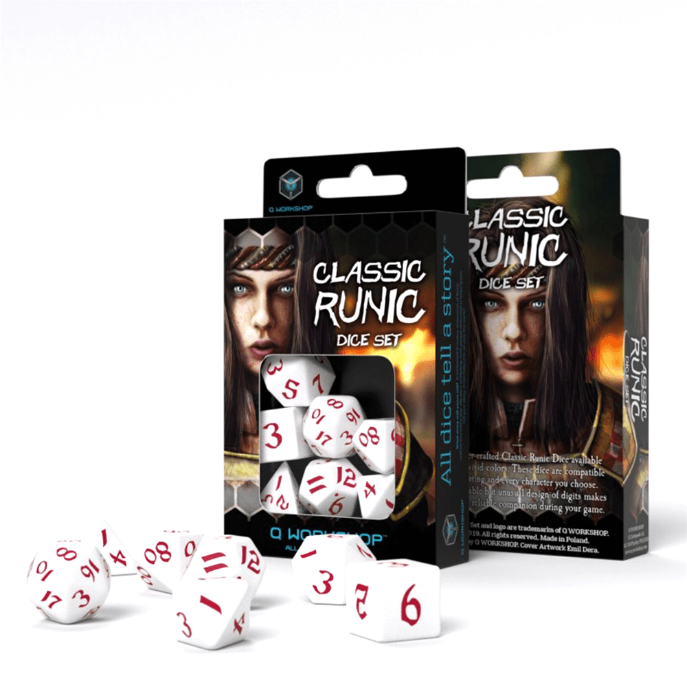 Classic Runic kauliukų rinkinys baltos ir raudonos sp - OBUOLYS