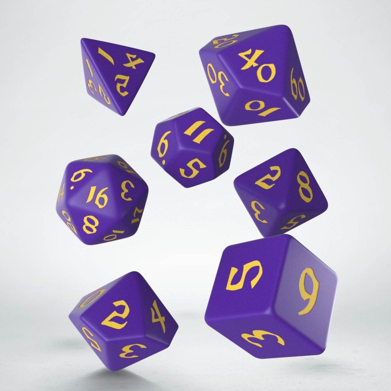Classic Runic kauliukų rinkinys violetinės ir geltonos spalvos - OBUOLYS