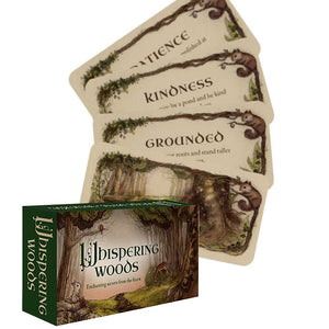 Whispering woods inspirational cards: afirmacijų kortos su senovės miško išmintimi