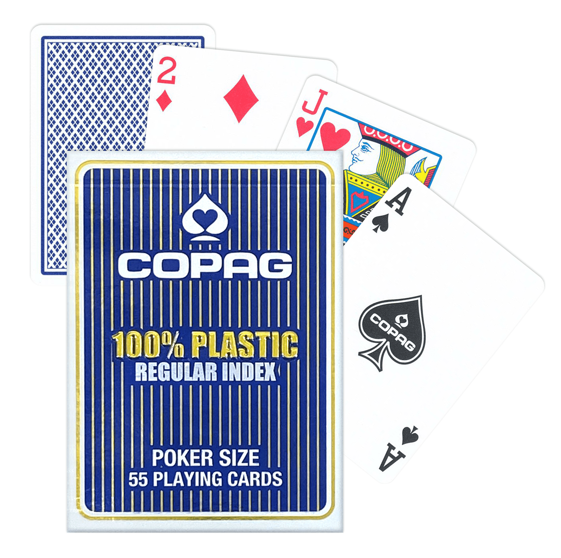 Copag 2 Corner žaidimo kortos (mėlynos) - OBUOLYS