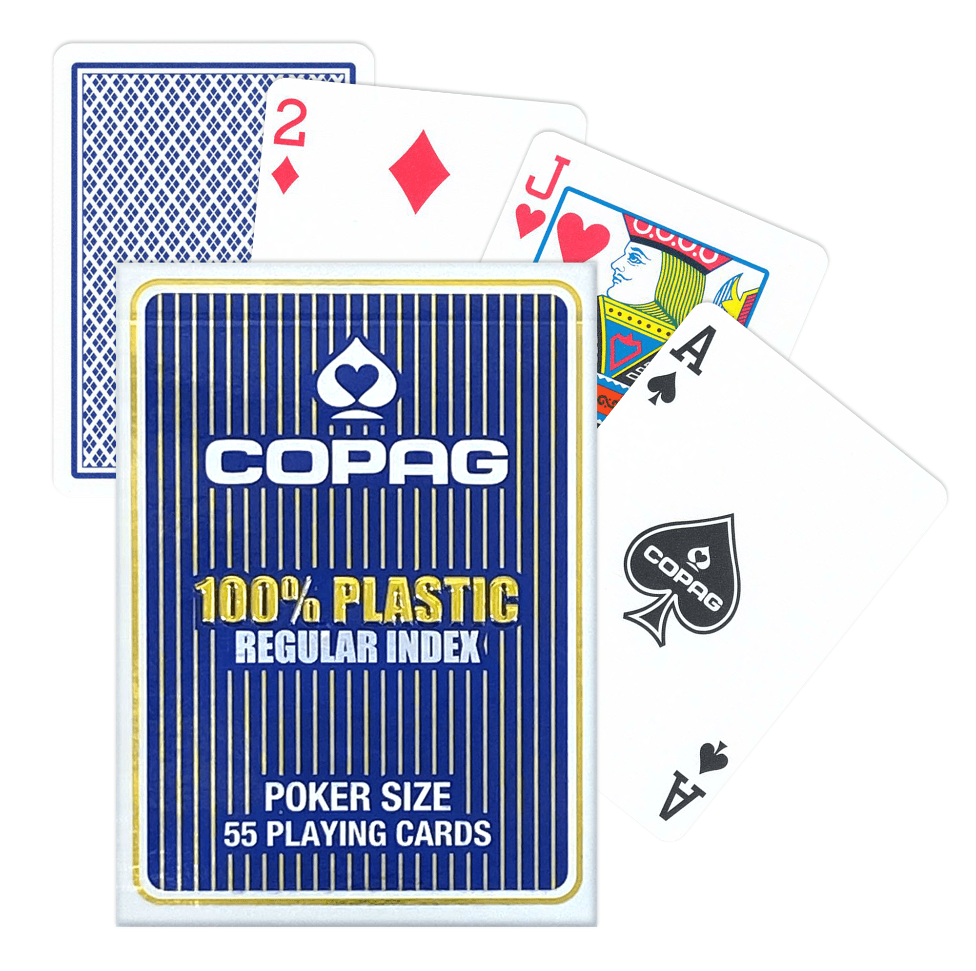 Copag 2 Corner žaidimo kortos (mėlynos) - OBUOLYS