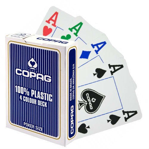 Copag 4 Colour pokerio kortos (Mėlynos) - OBUOLYS