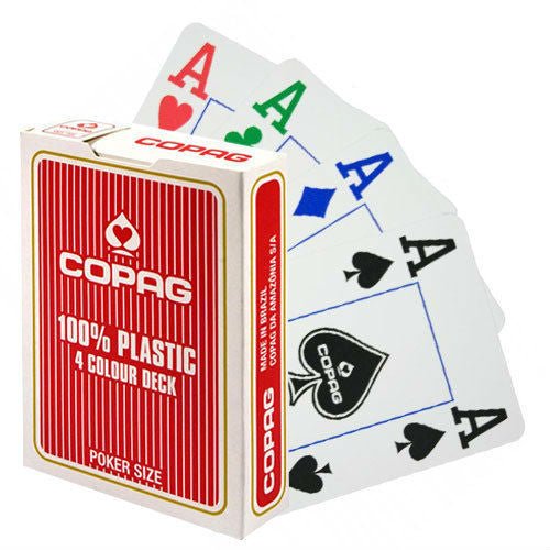 Copag 4 Colour pokerio kortos (Raudonos) - OBUOLYS