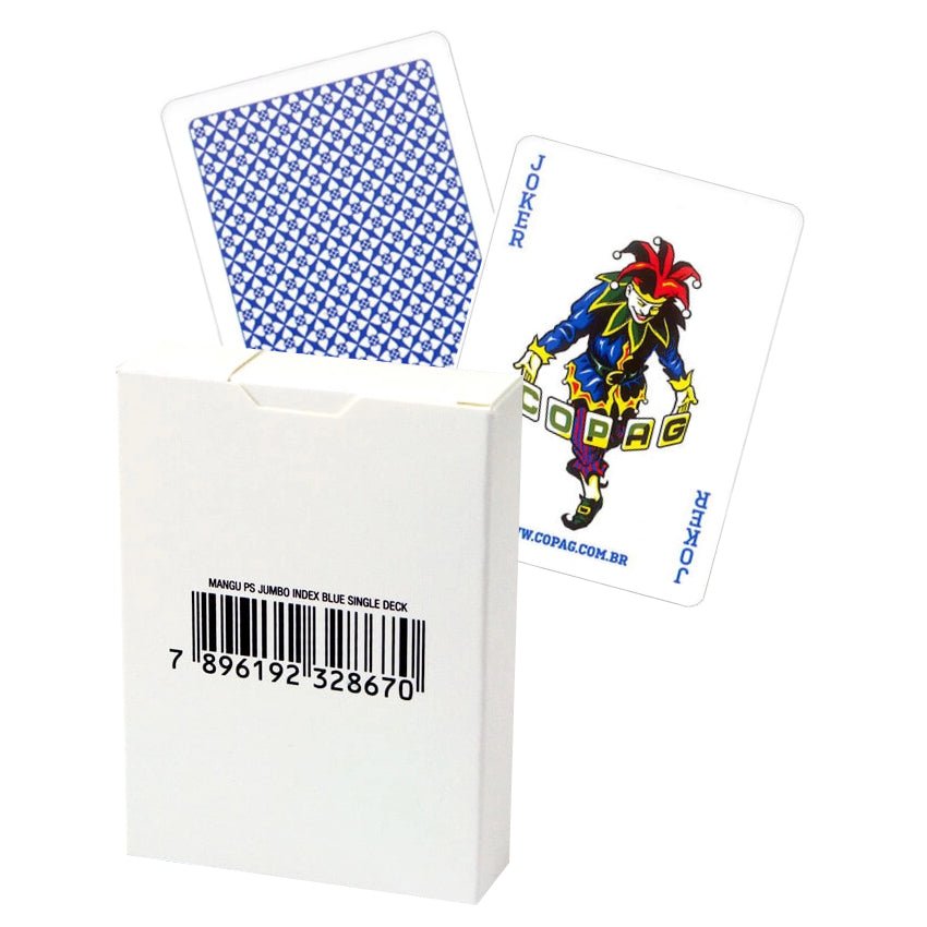 Copag 4 Corner Jumbo pokerio kortos baltoje dėžutėje (mėlynos) - OBUOLYS
