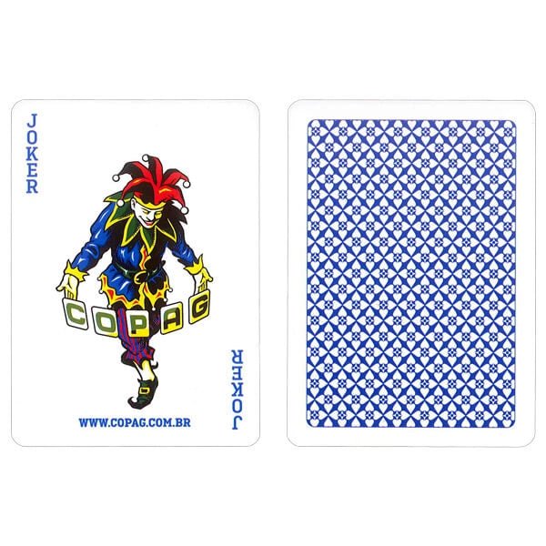Copag 4 Corner Jumbo pokerio kortos baltoje dėžutėje (mėlynos) - OBUOLYS