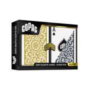 Copag Elite Poker dviguba žaidimo kortų kaladė Regular dydis (juoda/auksinė) - OBUOLYS