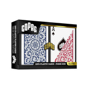 Copag Elite Poker dviguba žaidimo kortų kaladė Regular dydis (raudona/mėlyna) - OBUOLYS