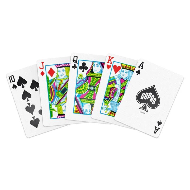 Copag Elite Poker dviguba žaidimo kortų kaladė Regular dydis (raudona/mėlyna) - OBUOLYS