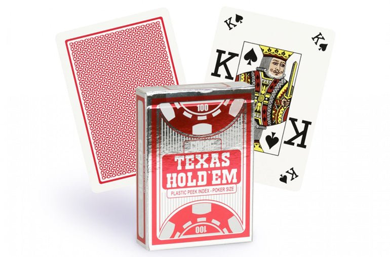 Copag Texas Holdem Peek Index pokerio kortos (Raudonos) - OBUOLYS