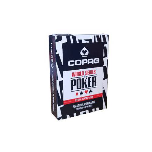 Copag Wsop Jumbo Index Single Plastic žaidimo kortos (juodos) - OBUOLYS