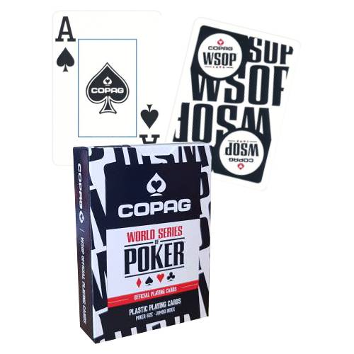 Copag Wsop Jumbo Index Single Plastic žaidimo kortos (juodos) - OBUOLYS