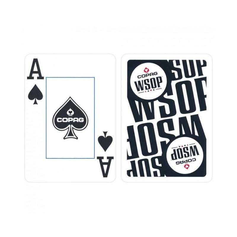 Copag Wsop Jumbo Index Single Plastic žaidimo kortos (juodos) - OBUOLYS
